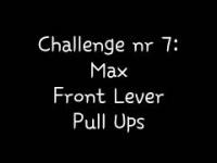 Challenge nr 7: Max Front Lever Pull Ups