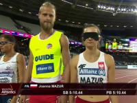 Niewidoma JOANNA MAZUR Złoty Medal w biegu na 1500m