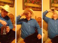 Teksańczyk wypija całą butelkę whiskey w 30 sekund