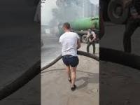 Rosyjska metoda gaszenia pożaru samochodu