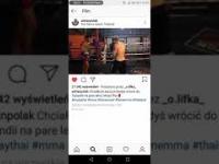 Adrian Polak na instagramie pokazuje jak ćwiczył tajski w boks.