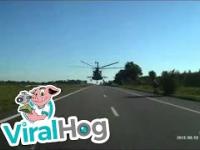 Helicopter On The Road || ViralHog