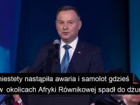 Andrzej Duda opowiada dowcip o samolocie