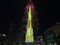 Noworoczny pokaz fajerwerów w Dubaju