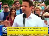 Rafał Trzaskowski wyjaśnia funkcjonariusza telewizji TVPIS