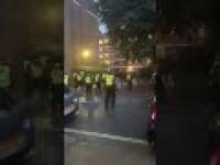 Londyn: policja ucieka przed nielegalnym tłumem imprezowiczów