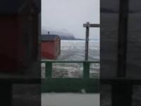 Nieopublikowane nigdy wcześniej nagranie tsunami z Grenlandii z 2017 roku