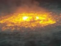 Ocean „płonie” w wyniku pęknięcia gazociągu