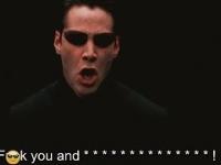Keanu Reeves krzyczy i przeklina na planie filmu Matrix