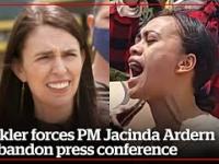 Premier Nowej Zealandii, Jacinda Ardern przerywa konferencje prasowa