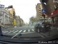 Wypadek BMW na krzyżowaniu w Bukareszcie