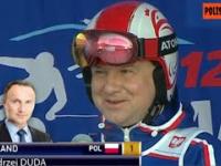 Andrzej Duda i jego brawurowy zjazd na nartach
