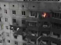 Nagranie z drona z Borodianki w obwodzie kijowskim po kilku dniach ostrzału