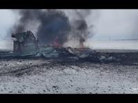 Zestrzelenie myśliwca Su-25 przez ukraińską obrone przeciwlotniczą.