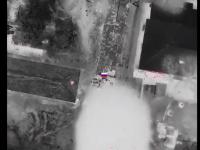 Zniszczenie BMP-3 prowizorycznym dronem