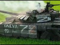 93 ukraińska brygada ogląda sobie rosyjski czołg z bliska