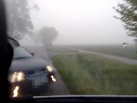 Czołowe zderzenie VW z Audi w gminie Słupsk