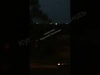 Kursk (Rosja) - po wybuchu płonie lotnicza baza wojskowa