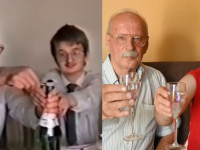 Otwierania szampana  po latach. Jego bohaterowie są z Kielc