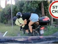 Wypadek z motocyklistą bez uprawnień