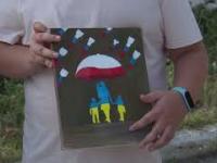 Chłopiec z Ukrainy namalował wymowny obraz w podzięce dla Polaków