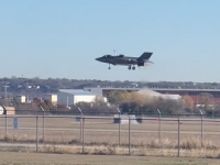Nieudane lądowanie myśliwca F35B w Fort Worth