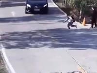 Dziecko wbiega pod rozpędzone auto
