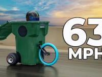 Jazda w koszu na śmieci z prędkością 100 km/h