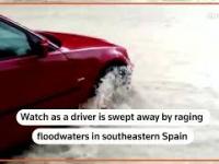 Powódź w Hiszpanii dała kierowcom trochę do myślenia