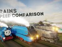 Obrazkowe porównanie prędkości pociągów