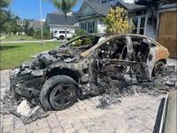 W zastępstwie dostała auto elektryczne. Samochód spalił jej dom