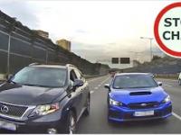 Agresja drogowa - Lexus vs Subaru czyli zaczepki na S8