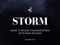 Storm | No music | No talking | ASMR | 10 hours