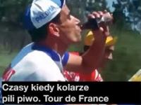 Kiedy zawodnicy podczas Tour de France pili ....piwo z knajp