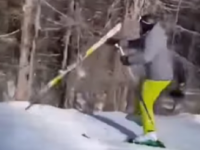 Efektowna sztuczka na nartach