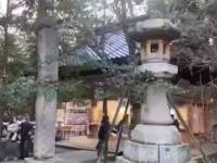 Trzęsienie ziemi w Japonii - widok w świątyni