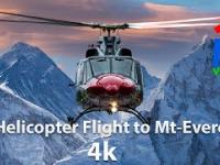 Helikopter leci ku ponóży Everestu