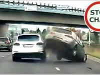 Wypadek z udziałem 3 aut na trasie Salomea w Warszawie